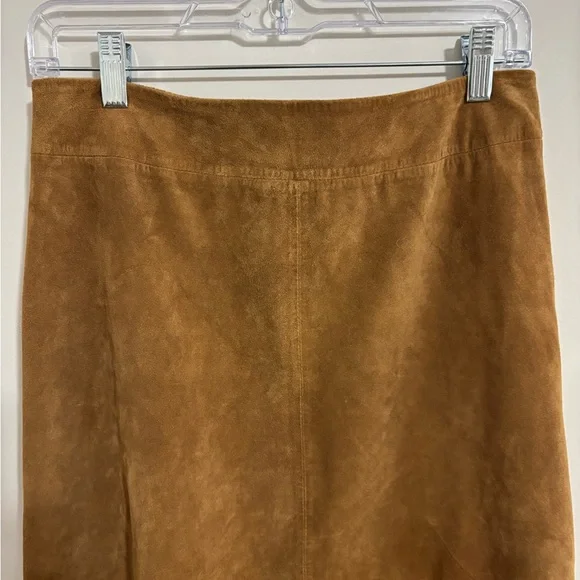 Stunning Vintage Pendleton Camel Brown 100% Leather Maxi Skirt Skirt - Picture 2 of 6